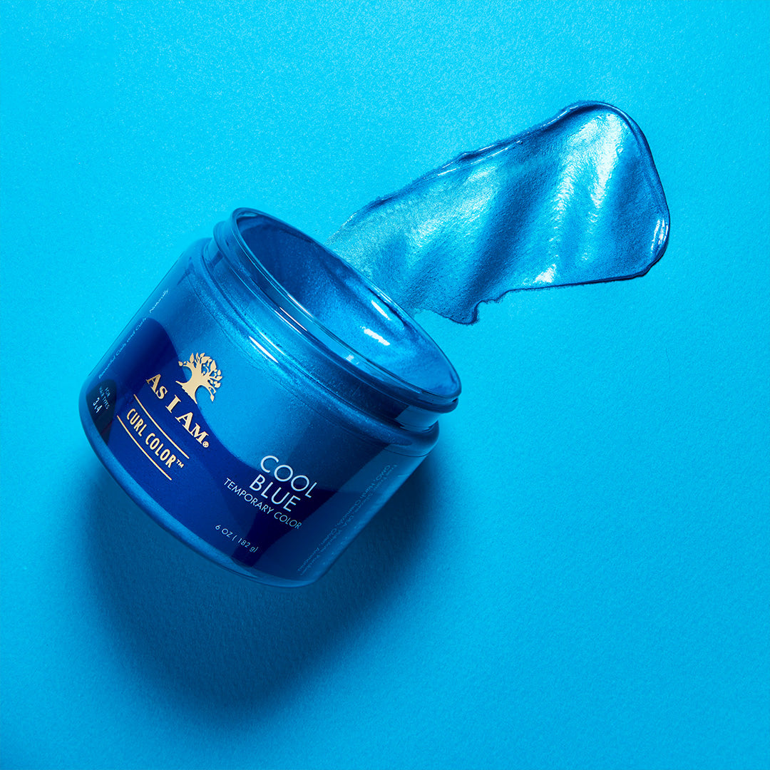 Krul Kleur Koel Blauw