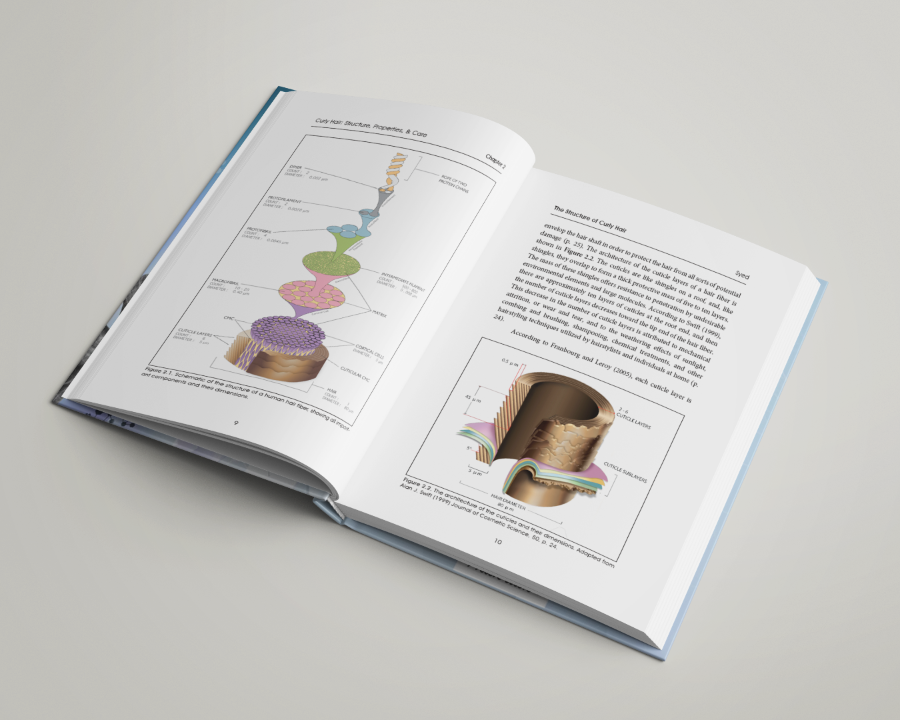 Dr. Syed's boek over krullend haar, een deskundige gids over de wetenschap, verzorging en het onderhoud van natuurlijk krullend en kroeshaar.