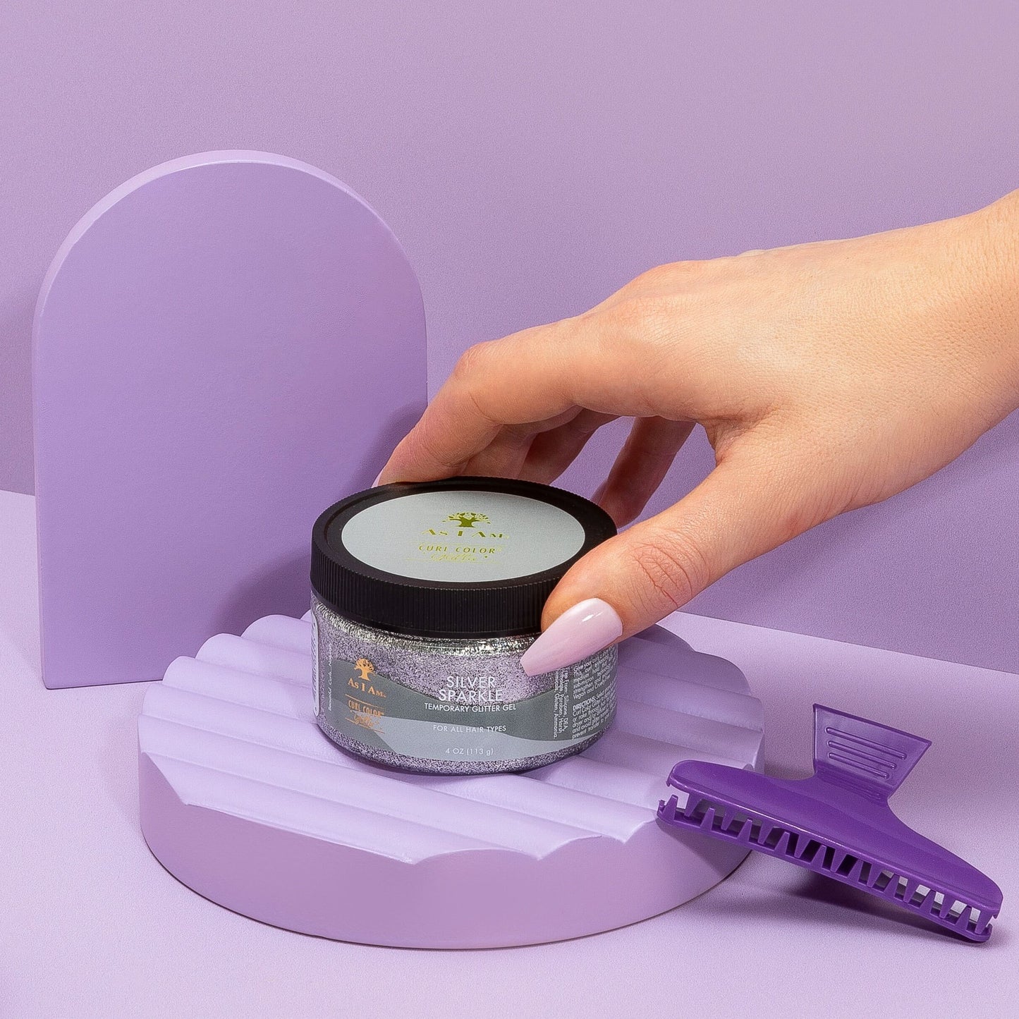 Krulkleur Glitter Zilver Fonkel