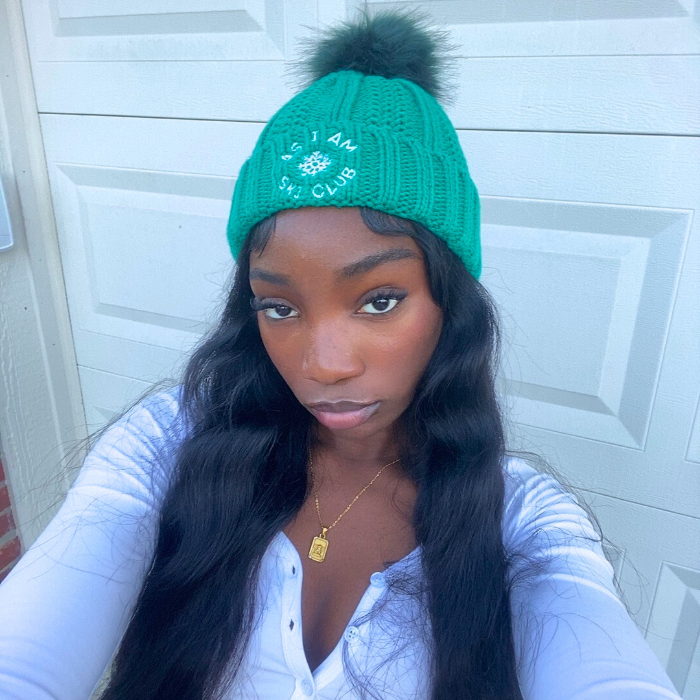 Ski Club Satijn Gevoerde muts