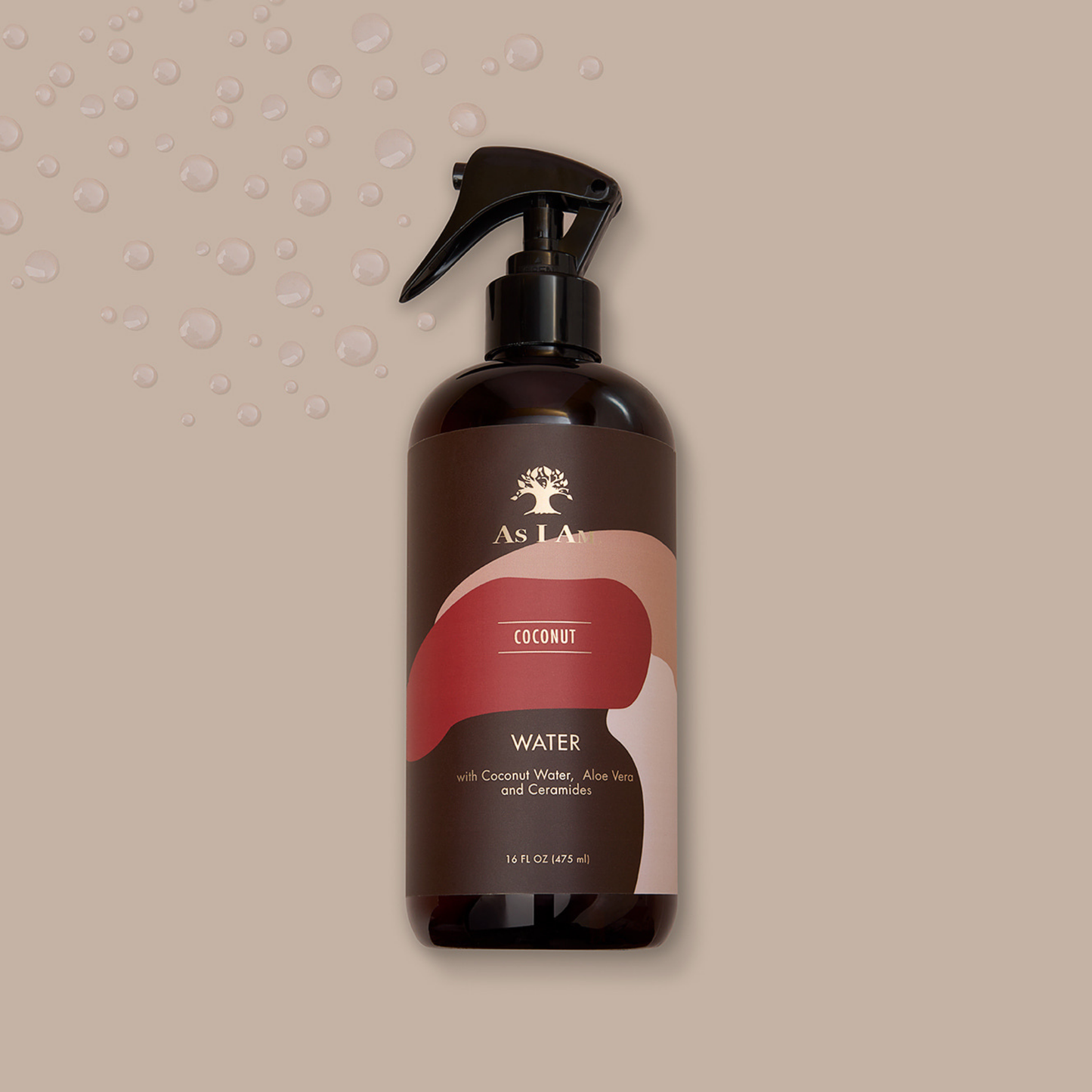 Fles As La CoCoNUT-water op een beige achtergrond